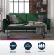 Liam Green Velvet Futon Sofa